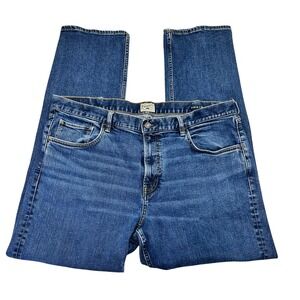 Faherty Feel Good Denim Special Weave Mens Jeans 40x32 Indigo Blue MDF2302CVP